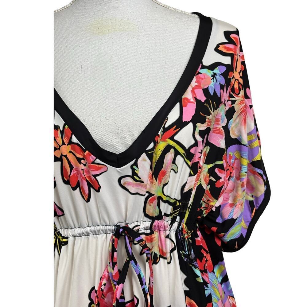 Nanette Lepore Swim coverup, black floral, medium, resort, vacation, beach‎ - Picture 4 of 10